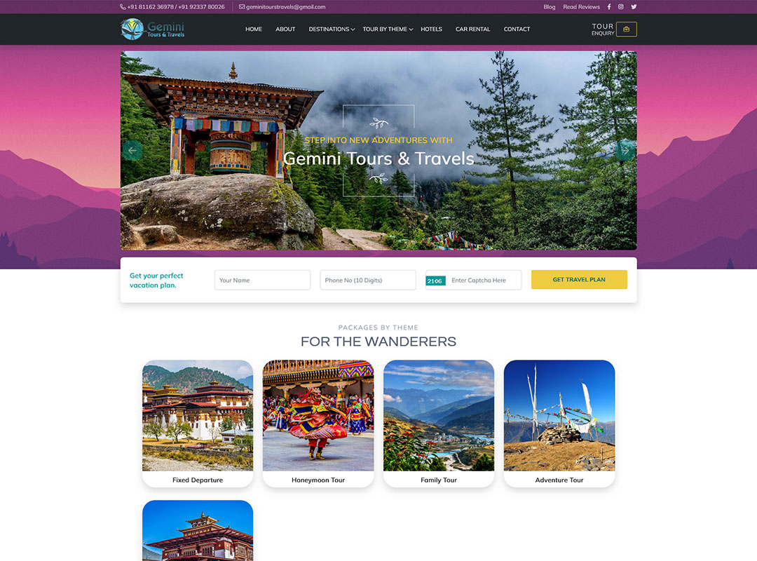 Gemini Bhutan Website