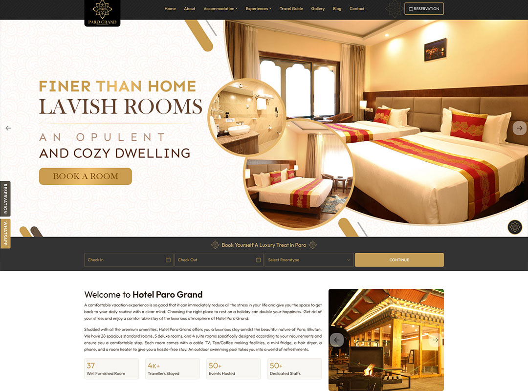 Hotel Paro Grand Website
