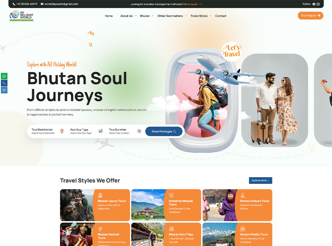 AV Holiday World Website